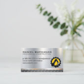 建築車 |重機械ロゴ 名刺 (スタンド正面)