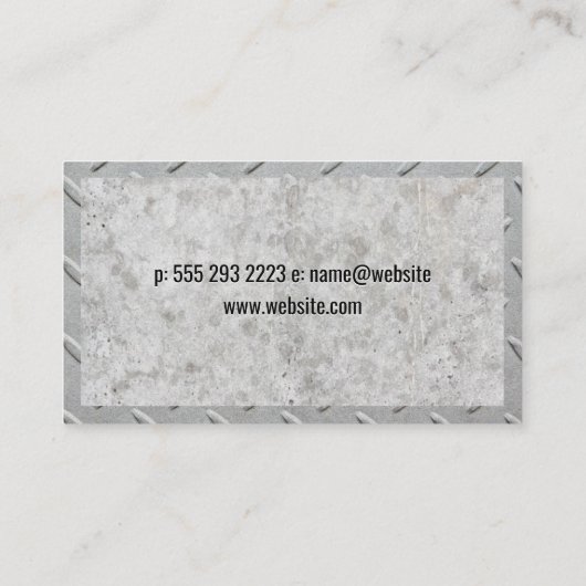 建築車 |金属とコンクリート 名刺 (裏面)