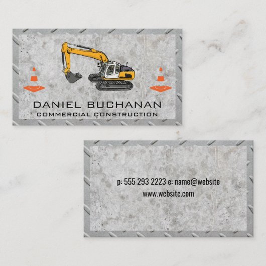 建築車 |金属とコンクリート 名刺 (正面/裏面)