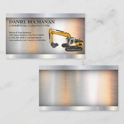 建築車 |金属工業 名刺 (正面/裏面)