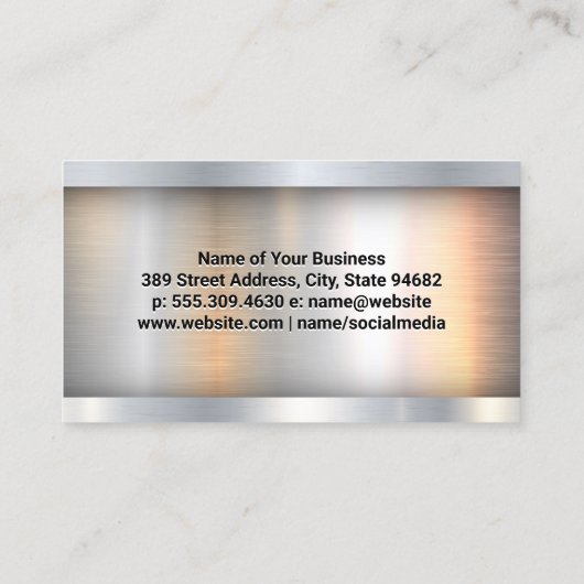 建築車 | 金属工業 名刺 (裏面)