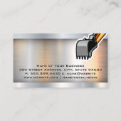 建築車 |金属製の名刺 名刺 (裏面)