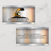 建築車 |金属製の名刺 名刺 (正面/裏面)