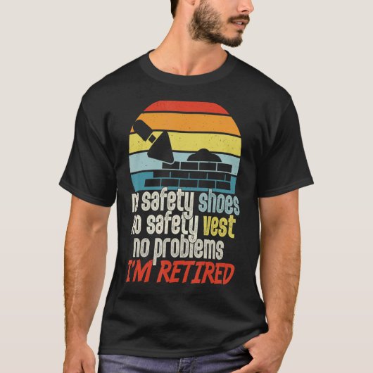 建築退職した労働者の退職 Tシャツ (正面)