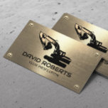 建築重機オペレータ金ゴールドメタル 名刺<br><div class="desc">プロフェッショナル建築重機業者金ゴールドメタル名刺。</div>