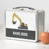 建築重機名カッコいい掘削機 メタルランチボックス (インサイチュ)