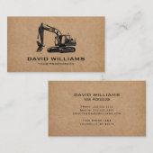 建築重機運転士 名刺 (正面/裏面)