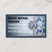 建築重機運転機金属 名刺 (正面)