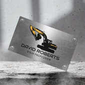 建築重機運転機金属 名刺