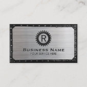 建築金属ギアモノグラムモダン 名刺 (正面)