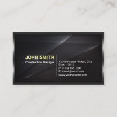 建築金属枠モノグラムブラックメタル 名刺 (裏面)