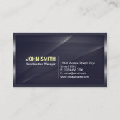 建築金属枠モノグラムブラックメタル 名刺 (裏面)