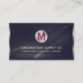 建築金属枠モノグラムブラックメタル 名刺 (正面)