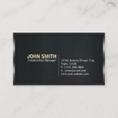 建築金属枠モノグラム金フェイク箔 名刺 (裏面)