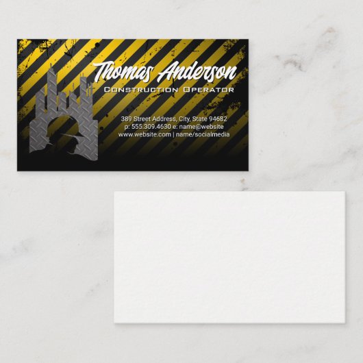 建築開発者ロゴ |注意 名刺 (正面/裏面)