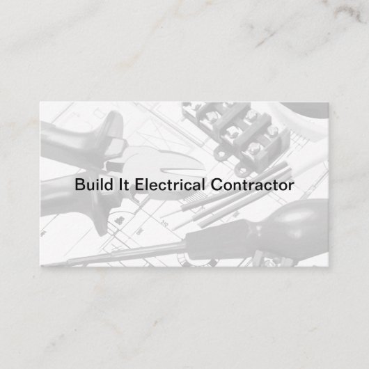 建築電気工事者両面名刺 名刺 (正面)