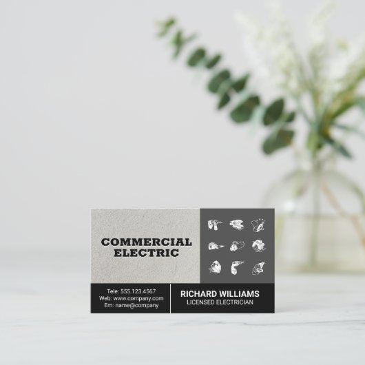 建築電源ツール 名刺 (スタンド正面)