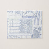 建築青写真 ジグソーパズル (横)