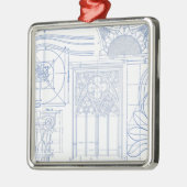 建築青写真 メタルオーナメント (左)