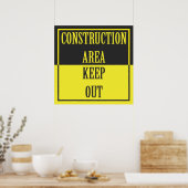 建築領保域 – アウト記号 ポスター (キッチン)