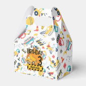 建築黄色トラック車3歳の誕生日 フェイバーボックス (正面サイド)