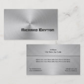 建築黒灰金カスタム属 名刺 (正面/裏面)