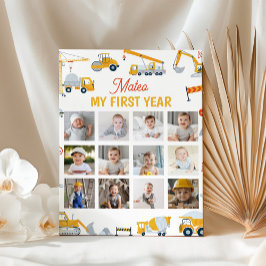 建築1年目のフォトマイルストーンのサイン ポスター