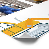 建築1年目のフォトマイルストーンのサイン ポスター (角)