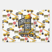 建築1歳の誕生日パーティー ラッピングペーパーシート (正面)