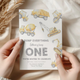 建築1歳の誕生日パーティー 招待状