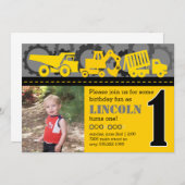 建築1歳の誕生日 招待状 (正面/裏面)