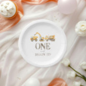 建築1th誕生日パーティープレート ペーパープレート