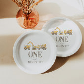 建築1th誕生日パーティープレート ペーパープレート