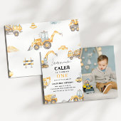 建築1th誕生日フォト招待状 招待状