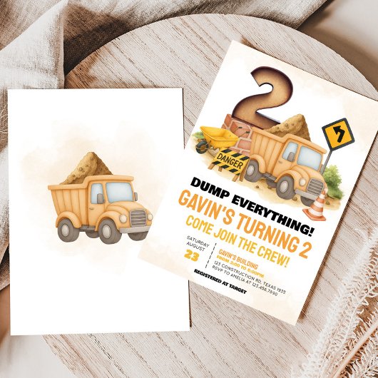 建築2回目の誕生日パーティー 招待状