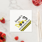 建築3歳の誕生日パーティーキッズ紙ナプキン スタンダードカクテルナプキン (インサイチュ)