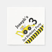 建築3歳の誕生日パーティーキッズ紙ナプキン スタンダードカクテルナプキン (正面)