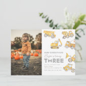 建築3歳の誕生日フォト招待状 招待状 (スタンド正面)