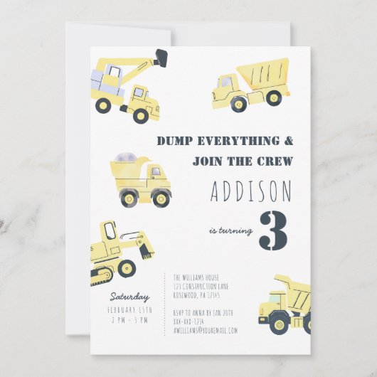 建築3歳 招待状 (正面)