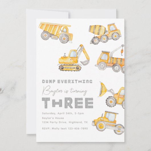 建築3rd誕生日招待状 招待状 (正面)