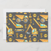 建築4th誕生日フォトダンプトラック掘り 招待状 (裏面)