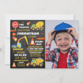 建築5誕生日写真 招待状 (正面)