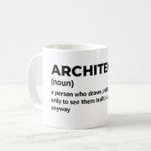 建築 – おもしろいジョブ定義 コーヒーマグカップ (正面左)