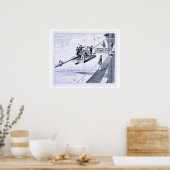 建築・オブ・ブルックリン・ブリッジ,ニューヨーク(リソ) ポスター (キッチン)