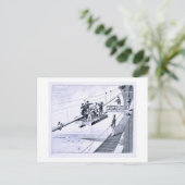 建築・オブ・ブルックリン・ブリッジ，ニューヨーク（リソ） ポストカード (スタンド正面)