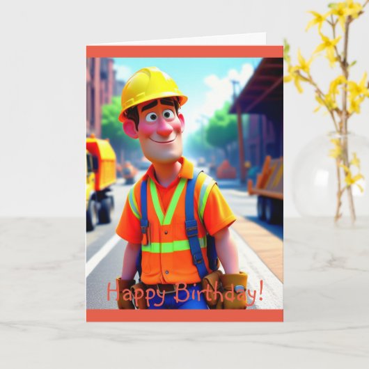 建築 カード (黄色い花)