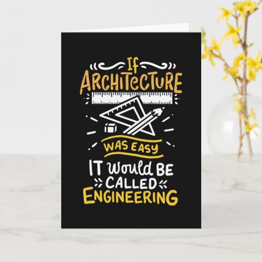 建築 カード (黄色い花)