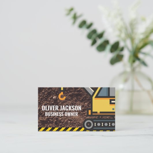 建築 | クレーン | 汚れ 名刺 (スタンド正面)