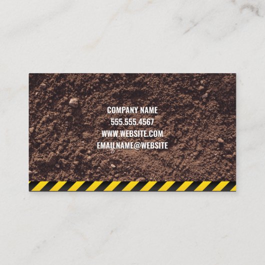 建築 | クレーン | 汚れ 名刺 (裏面)