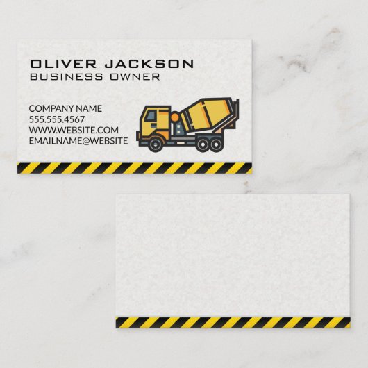 建築 | コンクリートミキサー 名刺 (正面/裏面)